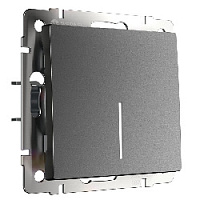 Дизайнерский выключатель с подсветкой, графит матовый, W1112164 Werkel, одноклавишный проходной