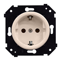 Ретро розетка 220V электрическая, песочное золото, B3-101-24M BIRONI