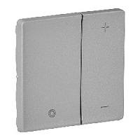 Накладка нажимного светорегулятора, алюминий, 754892 Legrand, серия Valena Life