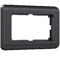 Дизайнерская рамка для двойной розетки, графит, поликарбонат, W0082104 Werkel