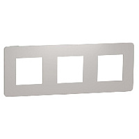 Дизайнерская рамка 3 местная, шампань/белый, NU280624 Schneider Electric, серия Unica Studio