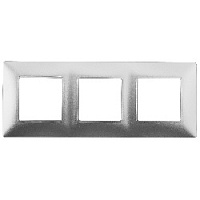 Дизайнерская рамка 3 местная, алюминий, Б0034395 Эра, серия Elegance