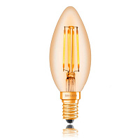 Ретро лампа светодиодная C35, E14, золотая, 056-823 Sun Lumen