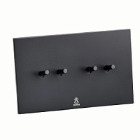 Дизайнерский выключатель Aura Черный уголь, BAB4KTC Bonze четырехклавишный проходной