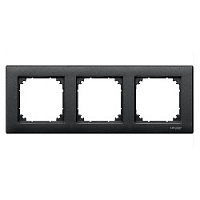 Дизайнерская рамка 3 местная, антрацит, MTN486314 Schneider Electric, серия Merten System M-Plan