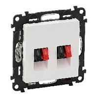 Дизайнерская аудио розетка двойная, белый, 753478 Legrand, серия Valena Life