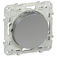 Дизайнерский выключатель, алюминий, S53R203 Schneider Electric, одноклавишный, проходной, серия Odace