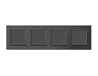 Дизайнерская рамка из термопластика 4 местная, графит мягкое касание, AF220804 Ambrella Volt