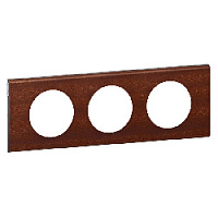 Дизайнерская рамка 3 местная, орех, 069223 Legrand, серия Celiane