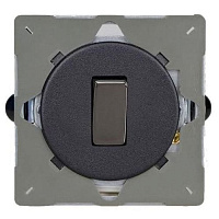 Ретро выключатель Matt Black, матовый черный, Z1EG1Y.MB Varilight одноклавишный проходной