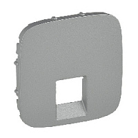 Накладка для розетки RJ-11 или R-J45, алюминий, 755417 Legrand, серия Valena Allure