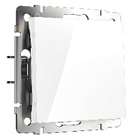 Дизайнерский выключатель, белый глянцевый, W1110001 Werkel, одноклавишный