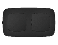 Дизайнерская рамка из термопластика 2 местная, черный матовый, OF140702 Ambrella Volt