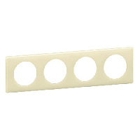 Дизайнерская рамка 4 местная, слоновая кость, 066624 Legrand, серия Celiane