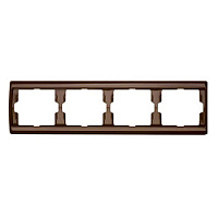 Дизайнерская рамка 4 местная, коричневый, глянцевый, 13830001 Berker, серия Arsys