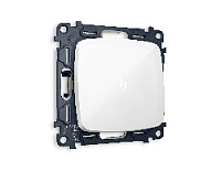 Комплект механизма 1-кл выключателя с подсветкой 5600K нейтральный белый свет, белый глянец, MO102015 Ambrella Volt, одноклавишный