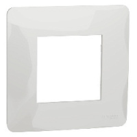Дизайнерская рамка 1 местная, белый, NU200218 Schneider Electric, серия Unica Studio