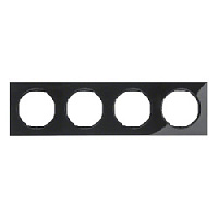 Дизайнерская рамка 4 местная, черный, глянцевый, 10142245 Berker, серия R.3
