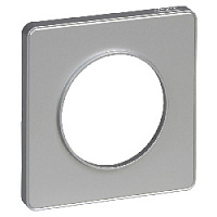 Дизайнерская рамка 1 местная, алюминий/алюминий, S53P802 Schneider Electric, серия Odace
