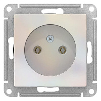 Дизайнерская розетка без заземления, жемчуг, ATN000441 Schneider Electric, серия Atlas Design