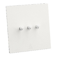 Дизайнерский выключатель Aura Белый лед, BAW3KTC Bonze трехклавишный