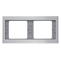 Дизайнерская рамка 2 местная, алюминий, матовый лак, 13637003 Berker, серия K.5