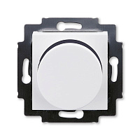 Дизайнерский светорегулятор, белый / дымчатый черный, 2CHH942247A6062 ABB, серия Levit