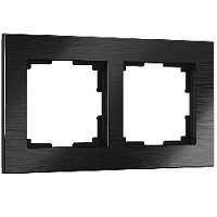 Дизайнерская рамка 2 местная, черный алюминий, W0021708 Werkel