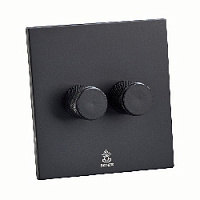Дизайнерский выключатель диммер Aura Черный уголь, BAB2D Bonze