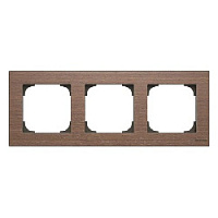 Дизайнерская рамка 3 местная, венге, 2CLA857300A2101 ABB, серия Sky Niessen
