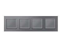 Дизайнерская рамка из термопластика 4 местная, антрацит серый, AF220654 Ambrella Volt