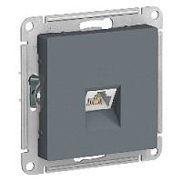 Дизайнерская розетка компьютерная RJ-45 кат. 6, грифель, ATN000786 Schneider Electric, серия Atlas Design