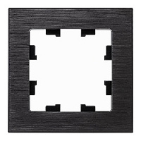 Дизайнерская рамка 1 местная, оникс, металл, ATN312301 Schneider Electric, серия Atlas Design Nature