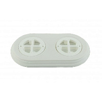 Подложка 2 местная, овал, белый, ПК.0.2.2.02 Interior Electric