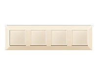 Дизайнерская рамка из термопластика 4 местная, бежевый матовый, AF110334 Ambrella Volt