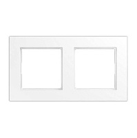 Дизайнерская рамка 2 местная, белый матовый, A5582BFWWM Jung, серия A 550
