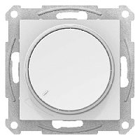 Дизайнерский светорегулятор 600 Вт, для ламп накаливания, белый, ATN000136 Schneider Electric, диммер, серия Atlas Design