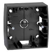 Коробка для открытого монтажа, низкая, 1 местная, графит, 82750-38 Simon, серия 82