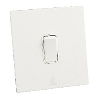 Дизайнерский выключатель / звонок Aura Белый лед, BAWDBB Bonze