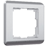 Дизайнерская рамка 1 местная, серебряный, поликарбонат, W0012106 Werkel