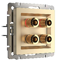 Дизайнерская розетка акустическая, шампань металлик, W1185011 Werkel