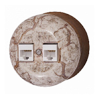 Компьютерная розетка, мрамор золото, B2-302-090/18 BIRONI