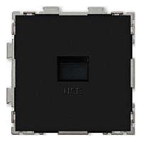 Дизайнерская розетка USB 2.1А, черный, PL-W201U-BCM CGSS, серия Практика