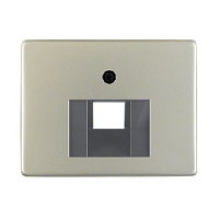 Центральная панель розетки UAE, нержавеющая сталь, матовый, 14080004 Berker, серия Arsys