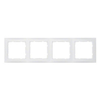 Дизайнерская рамка 4 местная, полярная белизна, матовый, 10149909 Berker, серия S.1