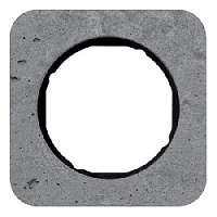 Дизайнерская рамка 1 местная, бетон/черный, 10112374 Berker, серия R.1