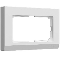 Дизайнерская рамка для двойной розетки, белый, поликарбонат, W0081801 Werkel