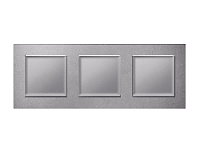 Дизайнерская рамка из термопластика 3 местная, сталь матовый, AF220503 Ambrella Volt