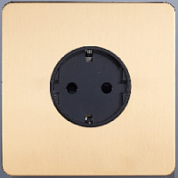 Дизайнерская розетка с заземлением, золотой, SBAN33B3A10 Salvador