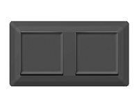 Дизайнерская рамка из термопластика 2 местная, графит мягкое касание, AF110802 Ambrella Volt